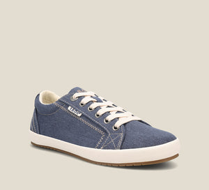Hero image of Star Blue Wash Canvas Canvas sneaker with laces,polyurethane removable footbed with rubber outsole 5