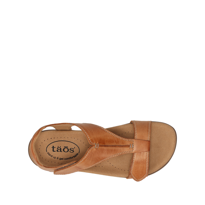 Top down image of Taos Footwear The Show Caramel Size 7 W