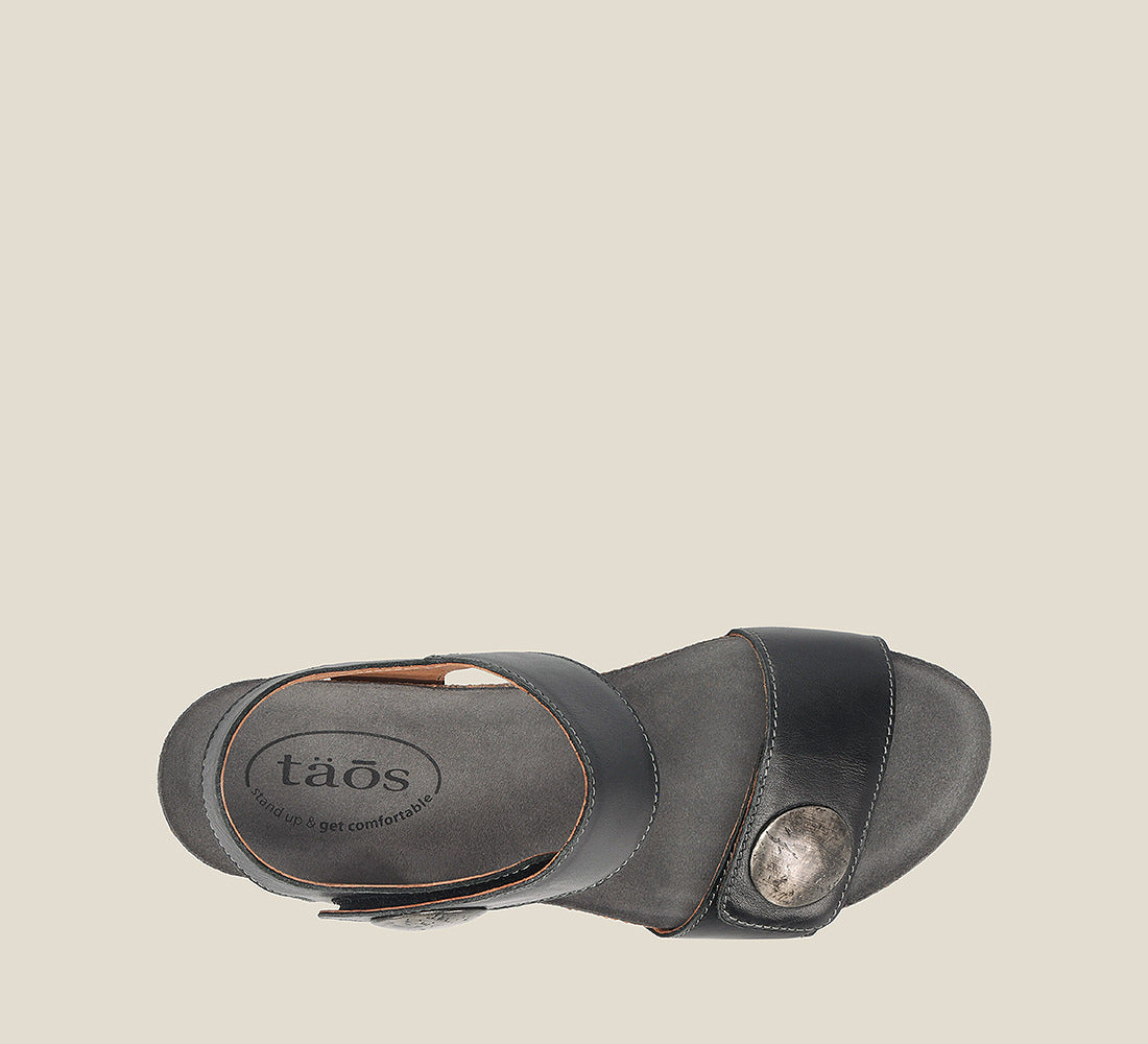 Top down image of Taos Footwear Carousel 3 Black Size 36