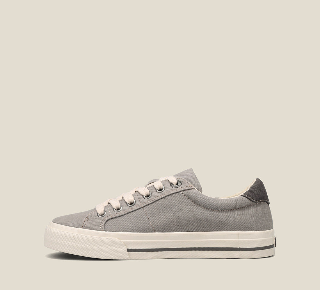Side image of Z Soul  Canvas lace up sneaker featuring an outside zipper