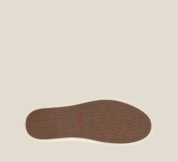 Outsole image of Hutch sneaker with polyurethane removable footbed with rubber outsole