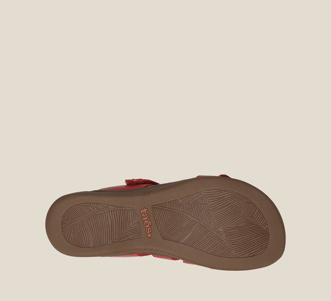 Outsole image of Double U True Red Sandals 11