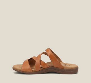 Load image into Gallery viewer, Instep image of Double U Caramel Sandals 6
