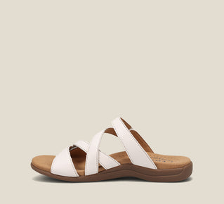 Load image into Gallery viewer, Instep image of Double U White Sandals 6
