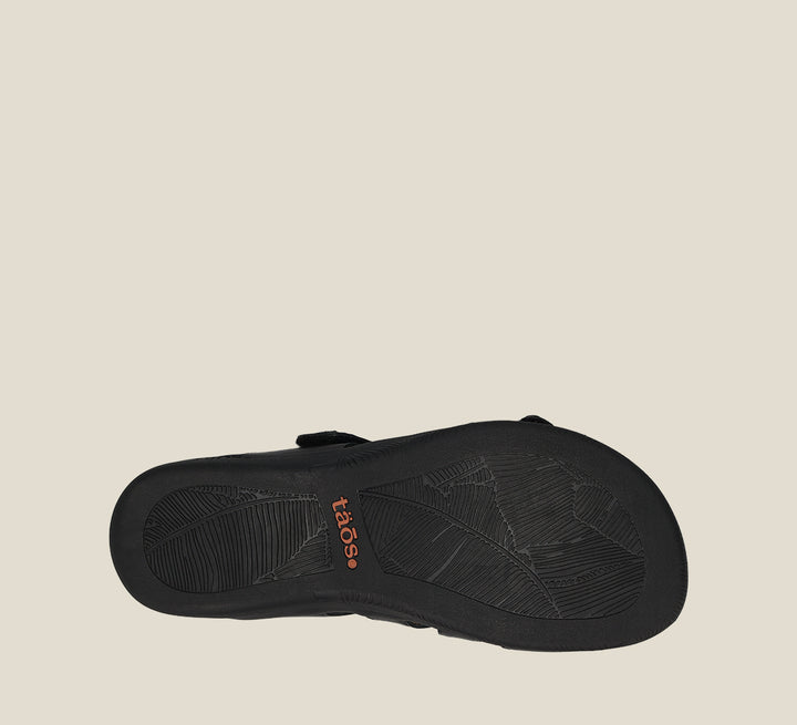 Outsole image of Double U Black Sandals 6