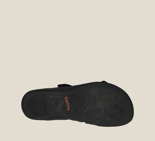 Load image into Gallery viewer, Outsole image of Double U Black Sandals 6
