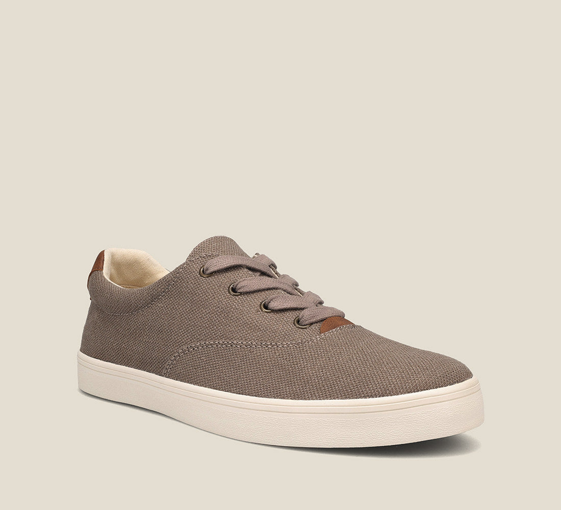 Hero image of Ballentine canvas sneaker featuring a polyurethane removable footbed with rubber outsole