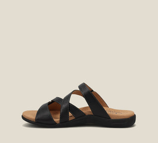 Load image into Gallery viewer, Instep image of Double U Black Sandals 6
