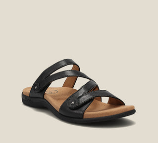Load image into Gallery viewer, Hero image of Double U Black Sandals 6
