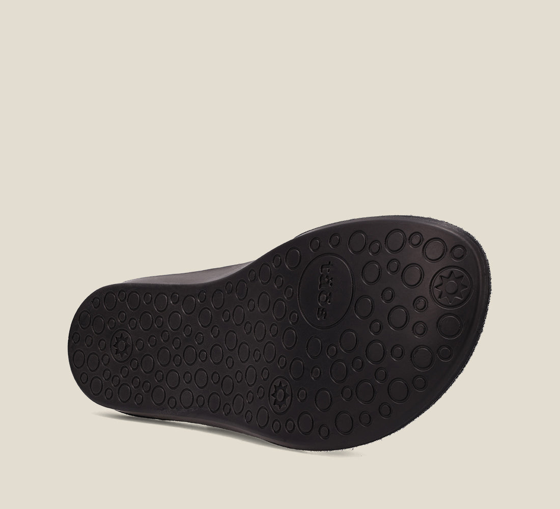 Taos footbeds feature arch support as well as metatarsal support.