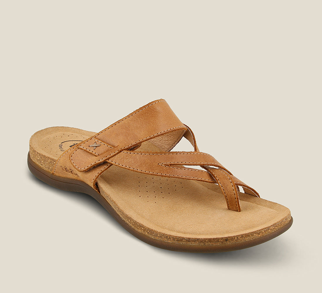 OE - Brown Cork Footbed Flat Sandal – The Kind Shoe Company