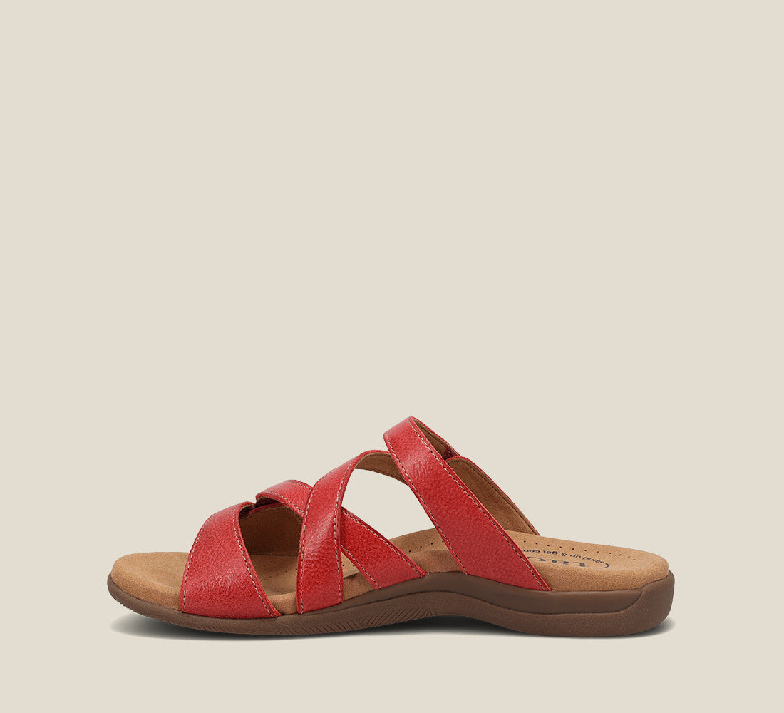 Instep image of Double U True Red Sandals 11