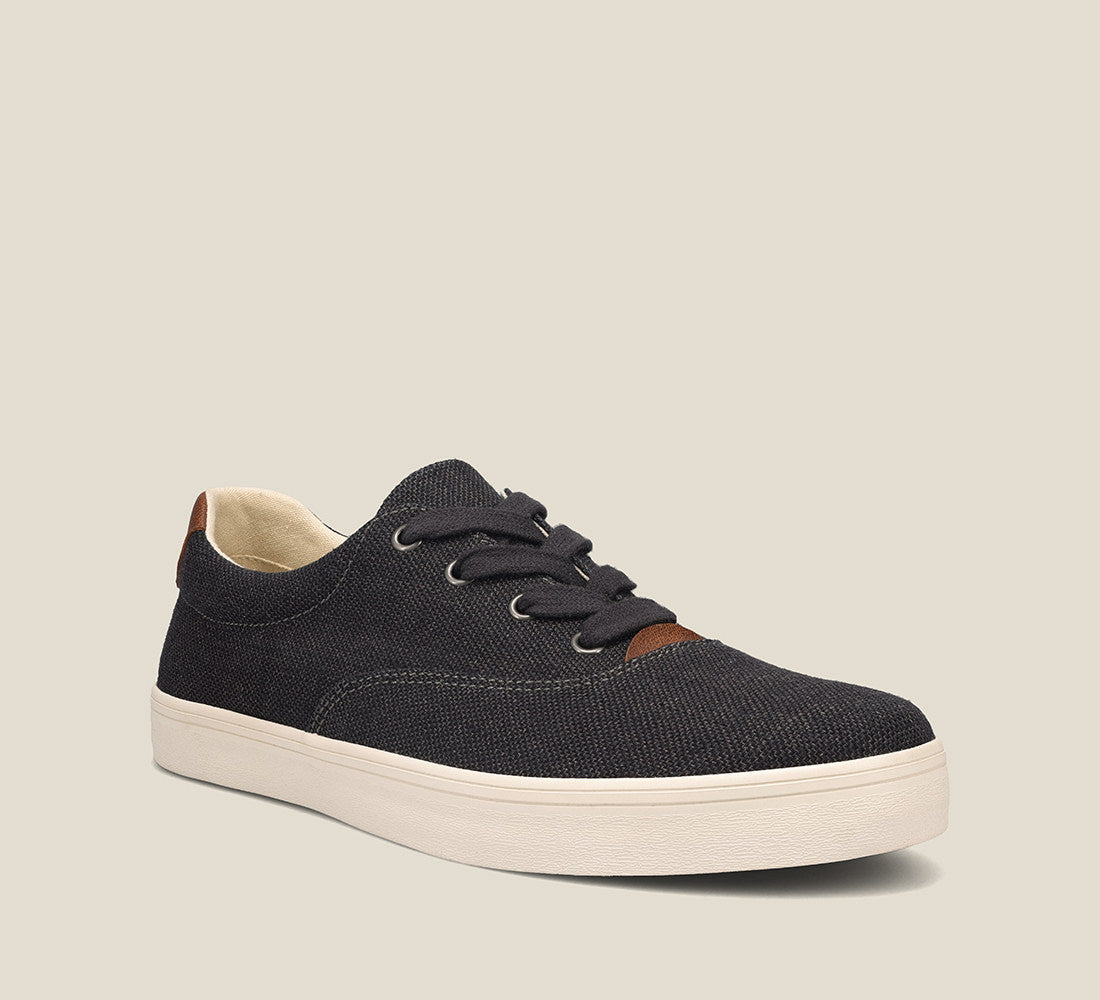 Hero image of Ballentine canvas sneaker featuring a polyurethane removable footbed with rubber outsole